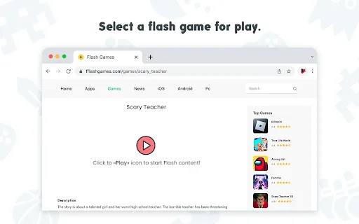 Flash Player چلائیں – کروم کے لیے بہترین فلیش ایمولیٹر ڈاؤن لوڈ کریں - Screenshot 2