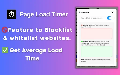 Page Load Timer ڈاؤن لوڈ کریں – ویب سائٹ کی رفتار جانچیں - Screenshot 1