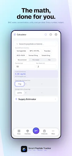 Smart Peptide Tracker ڈاؤن لوڈ کریں – پیپٹائڈ ٹریکنگ ایپ - Screenshot 8
