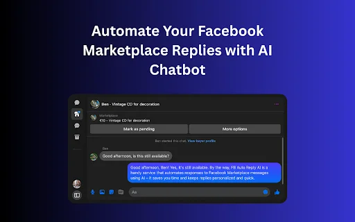 FB Auto Reply AI ڈاؤن لوڈ کریں – Facebook Marketplace کے لیے بہترین آٹومیشن - Screenshot 1