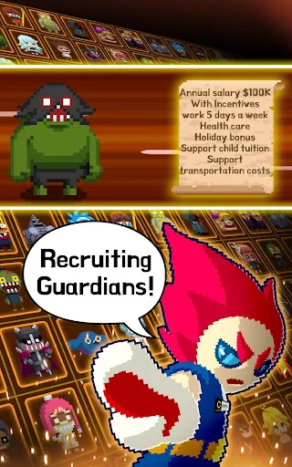 Videogame Guardians ڈاؤن لوڈ کریں – بہترین ریٹرو آئیڈل آر پی جی گیم - Screenshot 14