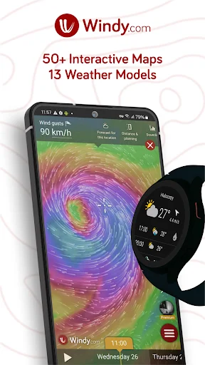 Windy.com – Weather Forecast ڈاؤن لوڈ کریں – درست موسم کی پیش گوئی - Screenshot 1