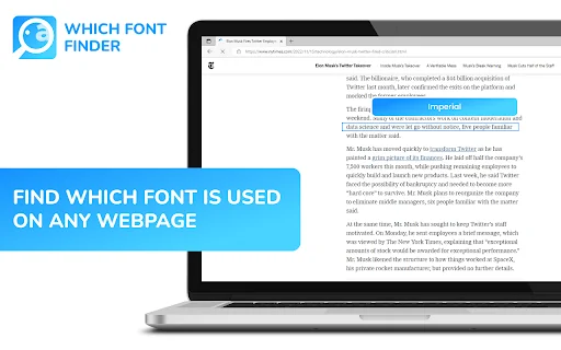 Which Font Finder ڈاؤن لوڈ کریں – ویب فونٹس کی شناخت کریں - Screenshot 1