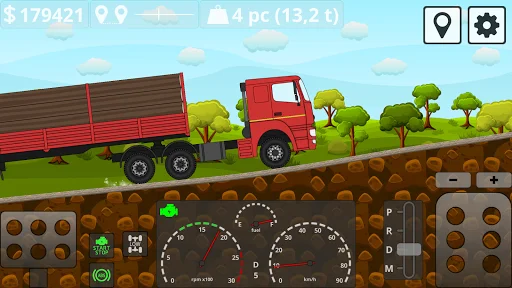 Mini Trucker ڈاؤن لوڈ کریں – بہترین 2D آف روڈ ٹرک سمیلیٹر گیم - Screenshot 8