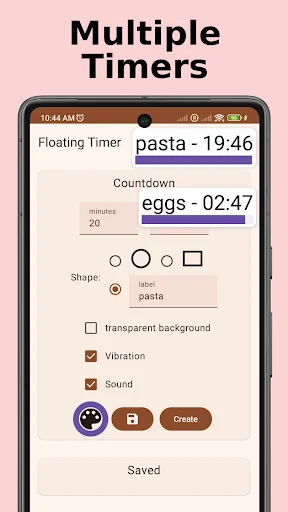 Floating Timer ڈاؤن لوڈ کریں – اینڈرائیڈ کے لیے بہترین ٹائمر اور اسٹاپ واچ - Screenshot 1