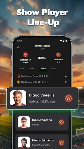 Amazic Football Live Scores ڈاؤن لوڈ کریں – فٹ بال کے براہ راست اسکورز - Screenshot 4