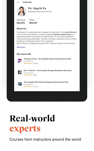 Udemy ایپ ڈاؤن لوڈ کریں – آن لائن کورسز سیکھیں اور مہارت حاصل کریں - Screenshot 10