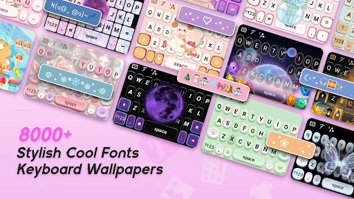 Cool Fonts Keyboard & Themes ڈاؤن لوڈ کریں – اسٹائلش فونٹس اور تھیمز - Screenshot 1