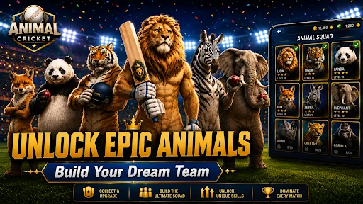 Animal Cricket ڈاؤن لوڈ کریں – جانوروں کے ساتھ کرکٹ کا نیا تجربہ - Screenshot 9