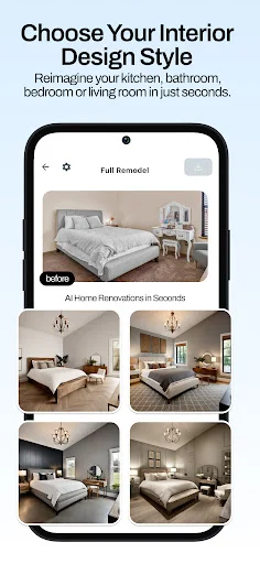 Remodel AI ڈاؤن لوڈ کریں – گھر کی تزئین و آرائش کے لیے بہترین ایپ - Screenshot 2
