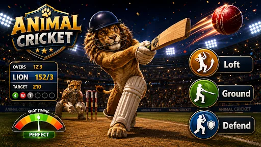 Animal Cricket ڈاؤن لوڈ کریں – جانوروں کے ساتھ کرکٹ کا نیا تجربہ - Screenshot 4