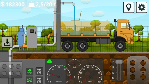 Mini Trucker ڈاؤن لوڈ کریں – بہترین 2D آف روڈ ٹرک سمیلیٹر گیم - Screenshot 4