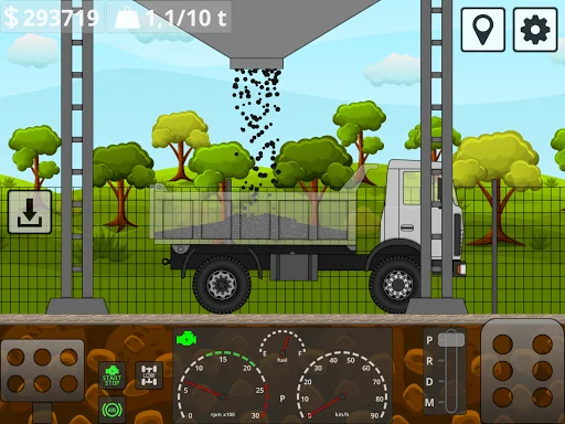 Mini Trucker ڈاؤن لوڈ کریں – بہترین 2D آف روڈ ٹرک سمیلیٹر گیم - Screenshot 11