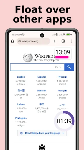 Floating Timer ڈاؤن لوڈ کریں – اینڈرائیڈ کے لیے بہترین ٹائمر اور اسٹاپ واچ - Screenshot 2
